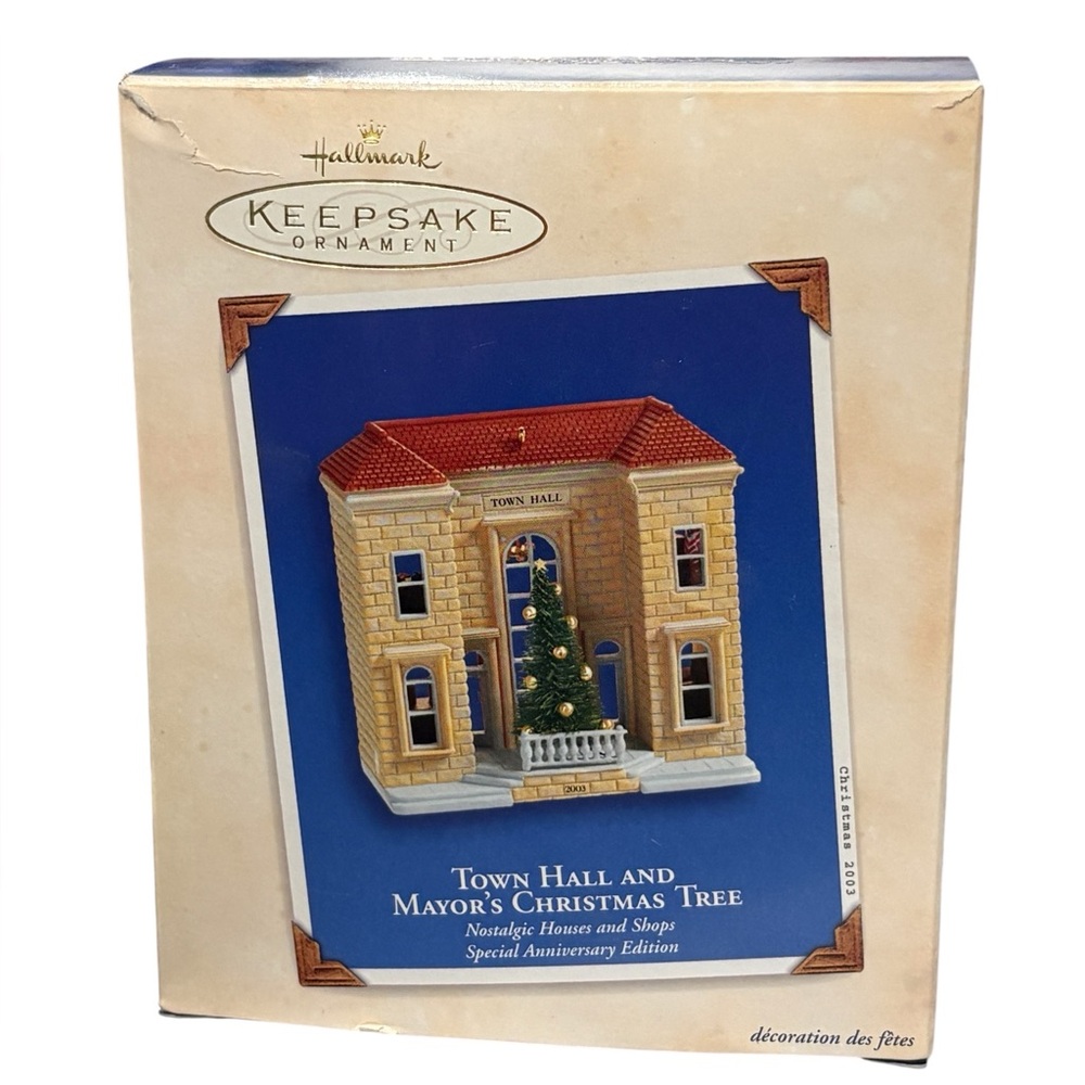 Hallmark Keepsake Town Hall And Mayor’s Christmas Tree Ornament
